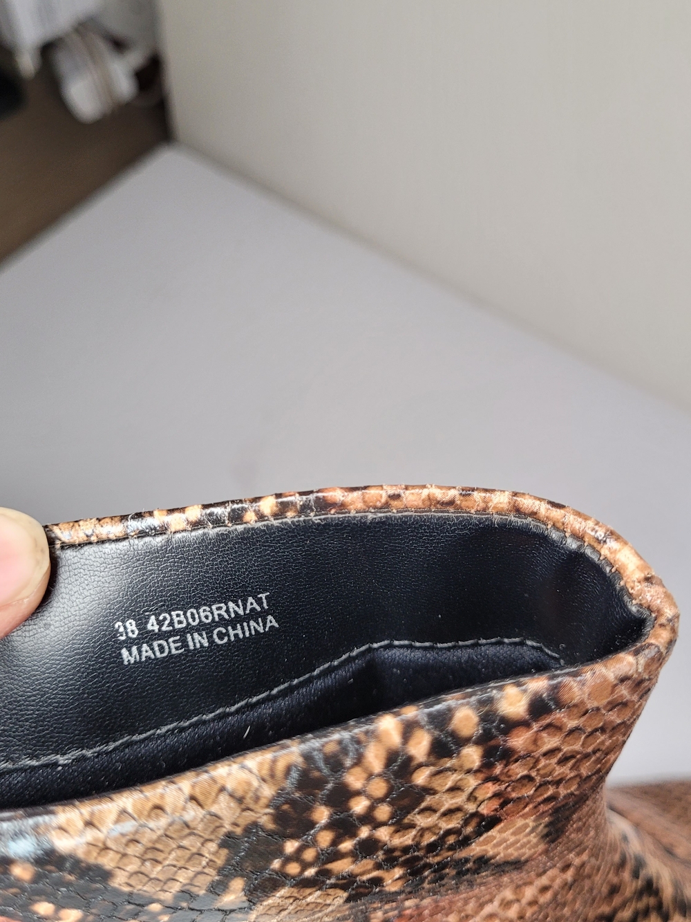 Topshop Breeze Snake Skin Print Square Toe Heeled Ankle Boots Brown Sz: 38 / 7.5 - Picture 8 of 12